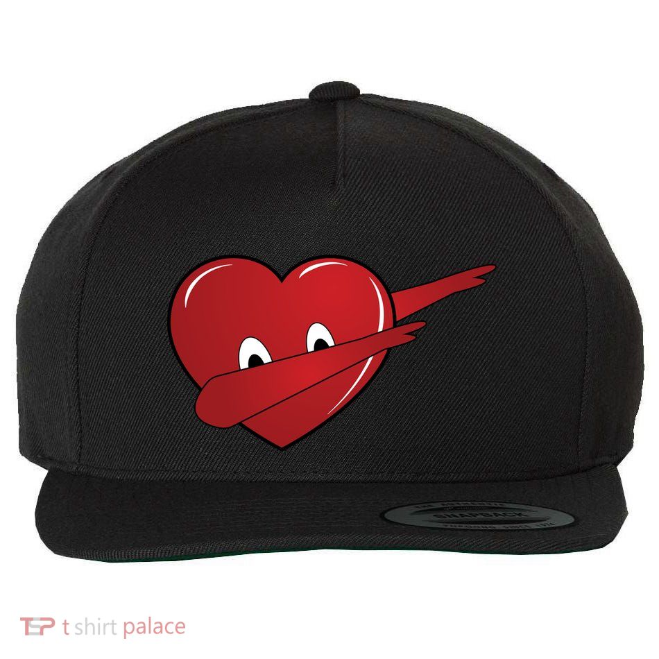 Dabbing Heart Wool Snapback Cap