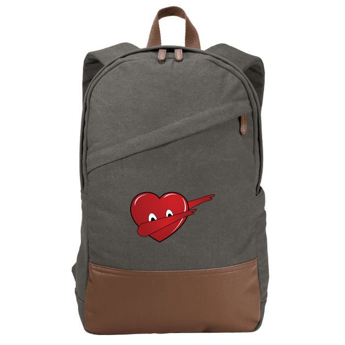 Dabbing Heart Cotton Canvas Backpack