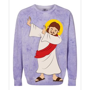 Dabbing Jesus  Colorblast Crewneck Sweatshirt