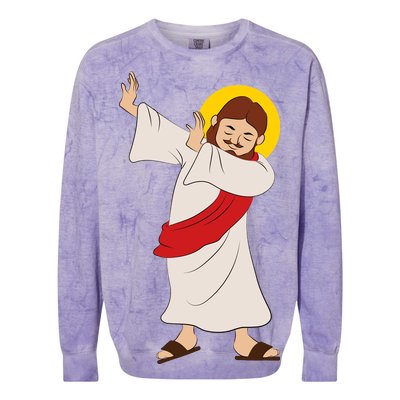 Dabbing Jesus  Colorblast Crewneck Sweatshirt