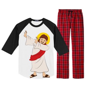 Dabbing Jesus  Raglan Sleeve Pajama Set