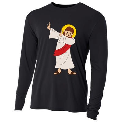 Dabbing Jesus  Cooling Performance Long Sleeve Crew