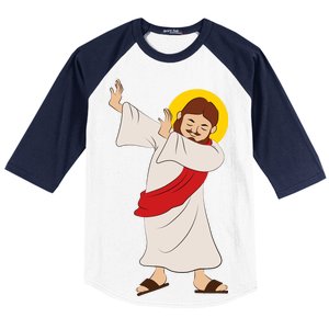 Dabbing Jesus  Baseball Sleeve Shirt