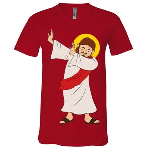 Dabbing Jesus  V-Neck T-Shirt