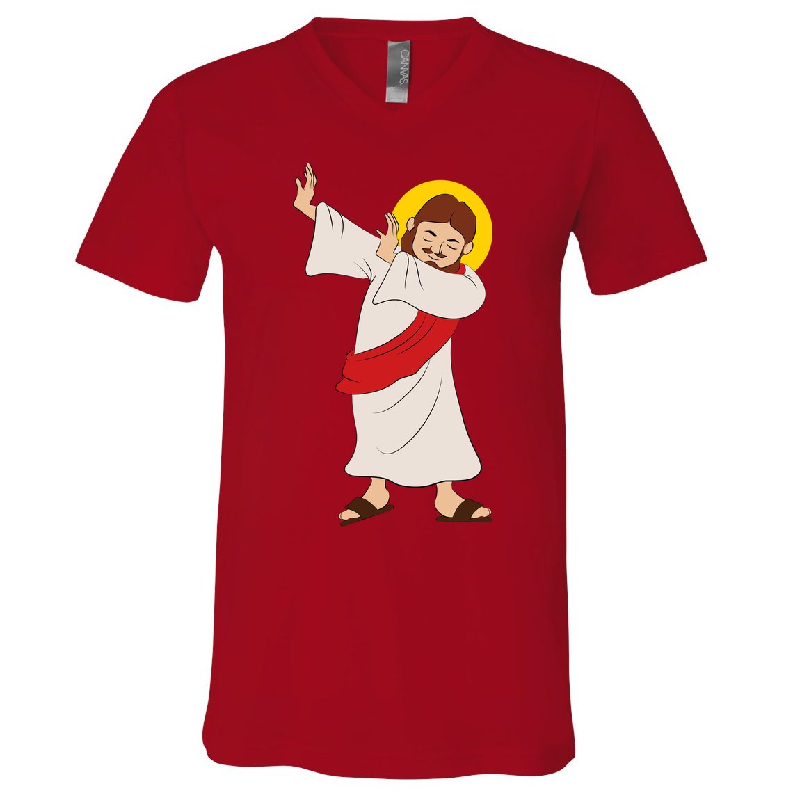 Dabbing Jesus  V-Neck T-Shirt
