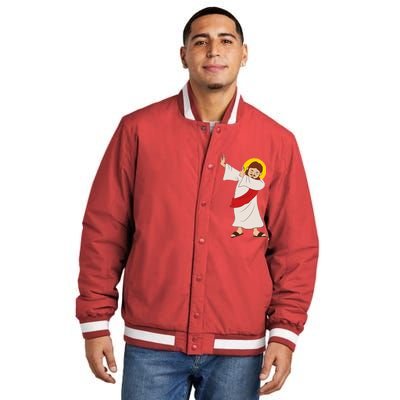 Dabbing Jesus  Insulated Varsity Jacket