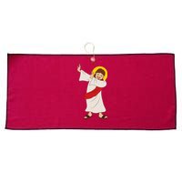 Dabbing Jesus  Large Microfiber Waffle Golf Towel