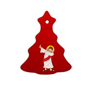 Dabbing Jesus  Ceramic Tree Ornament