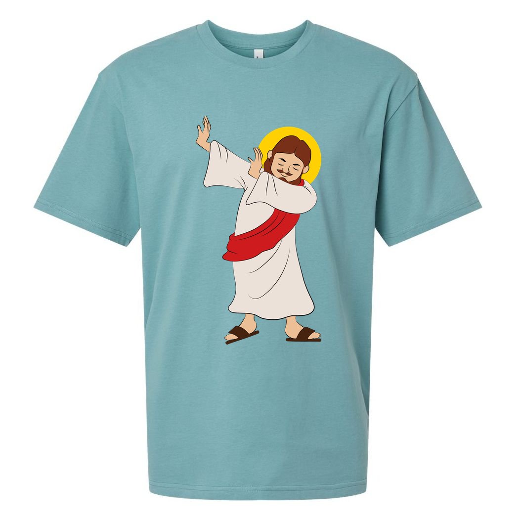 Dabbing Jesus  Sueded Cloud Jersey T-Shirt