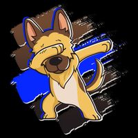 Dabbing K-9 Blue Police Thin Line Cooling Performance Crew T-Shirt