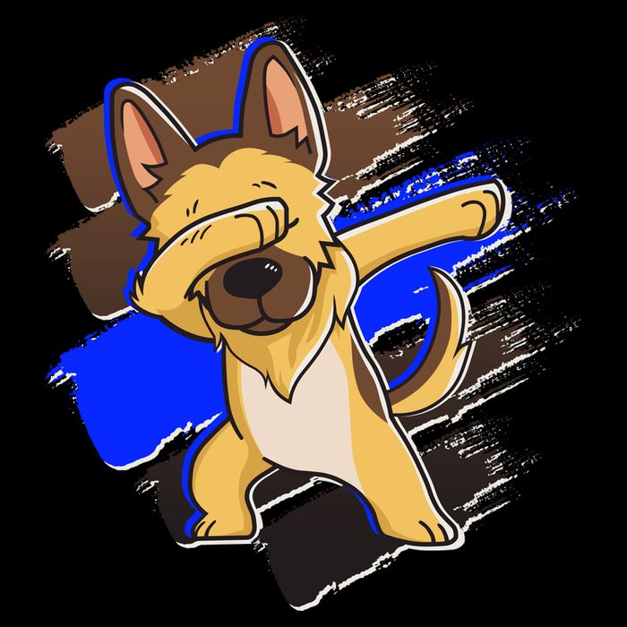 Dabbing K-9 Blue Police Thin Line Cooling Performance Crew T-Shirt