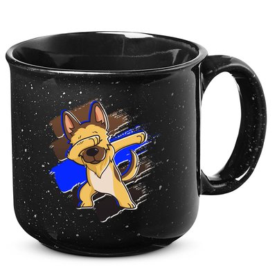 Dabbing K-9 Blue Police Thin Line 15oz Campfire Ceramic Mug