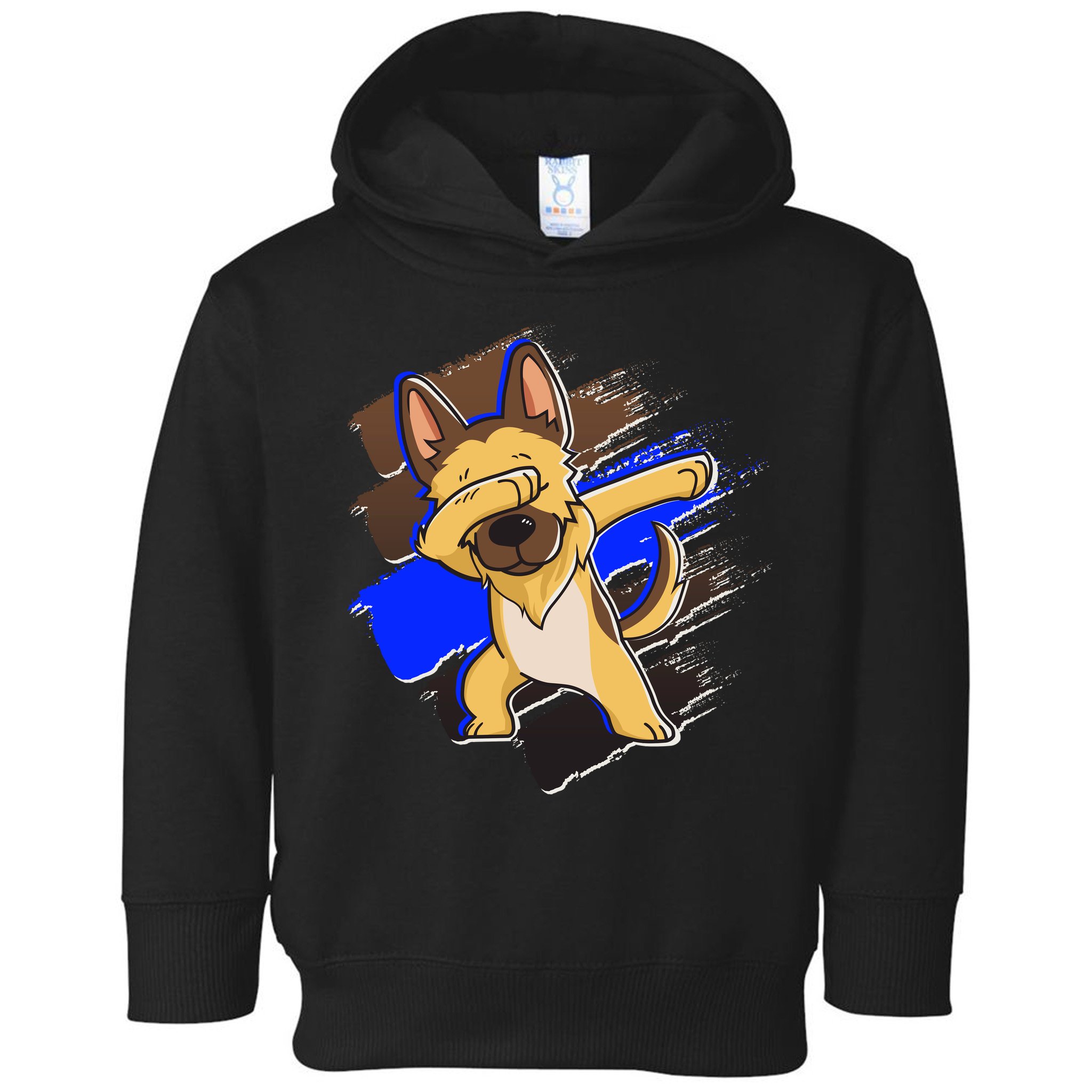 Dabbing K-9 Blue Police Thin Line Toddler Hoodie