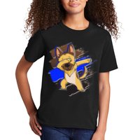 Dabbing K-9 Blue Police Thin Line Kids T-Shirt
