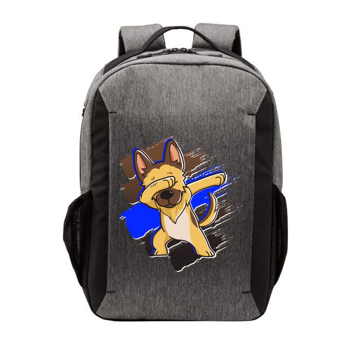 Dabbing K-9 Blue Police Thin Line Vector Backpack