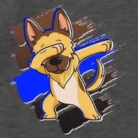 Dabbing K-9 Blue Police Thin Line Vector Backpack