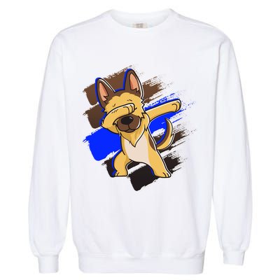 Dabbing K-9 Blue Police Thin Line Garment-Dyed Sweatshirt