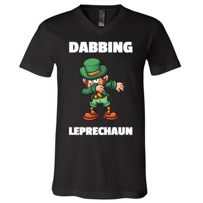Dabbing Leprechaun V-Neck T-Shirt