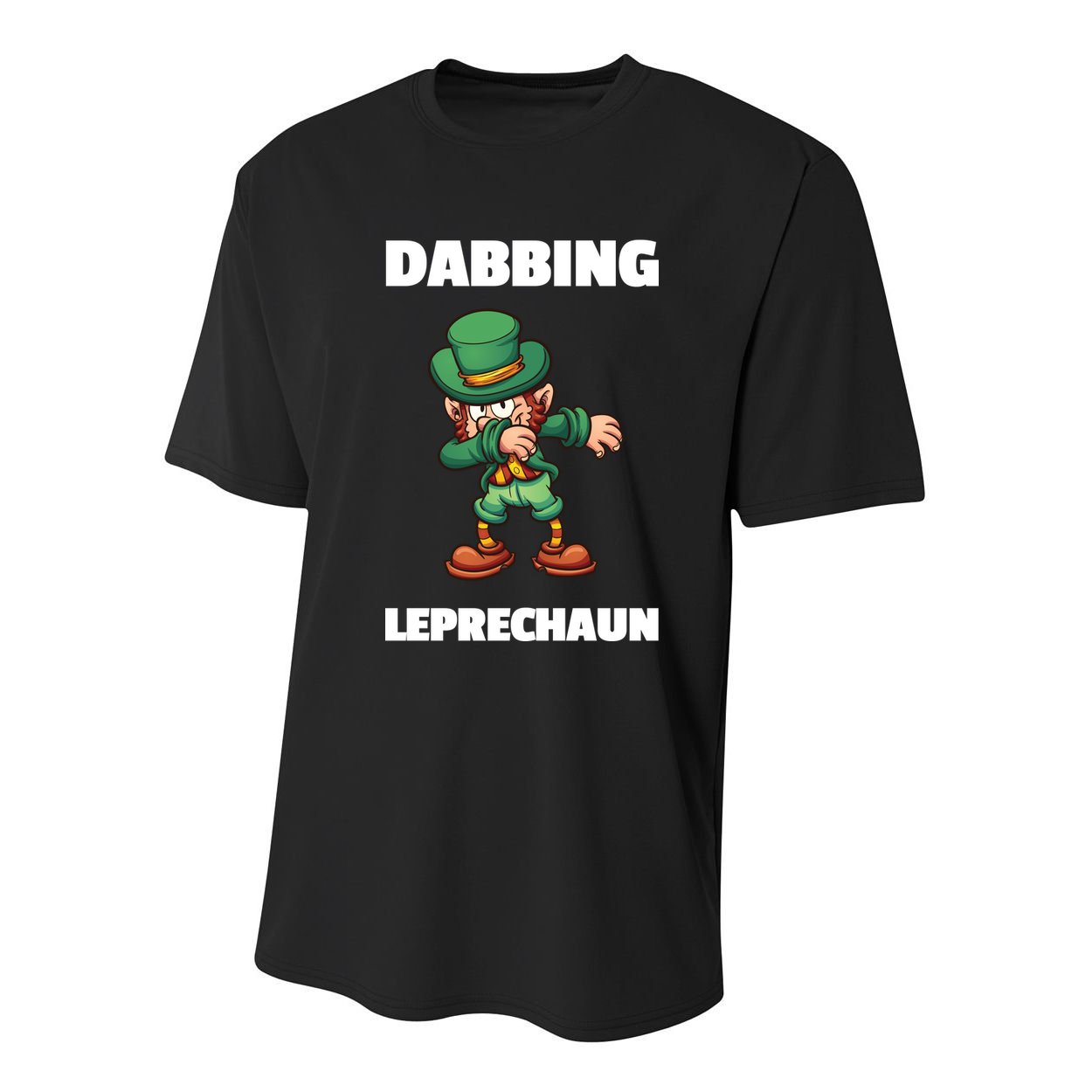 Dabbing Leprechaun Youth Performance Sprint T-Shirt