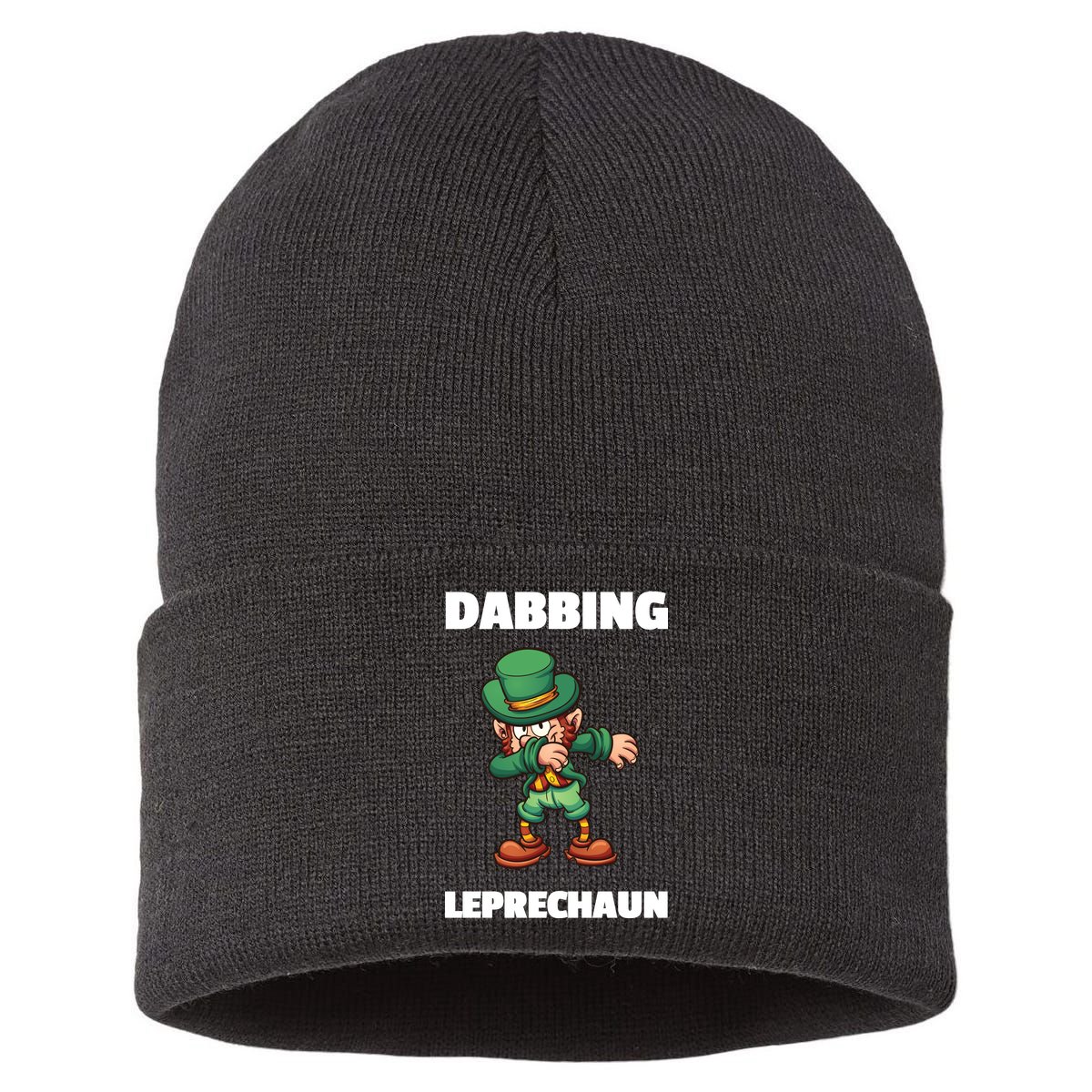 Dabbing Leprechaun Sustainable Knit Beanie