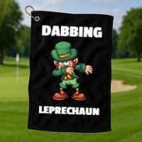 Dabbing Leprechaun Golf Towel