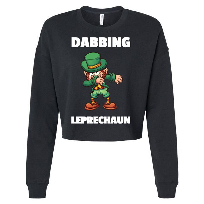 Dabbing Leprechaun Cropped Pullover Crew