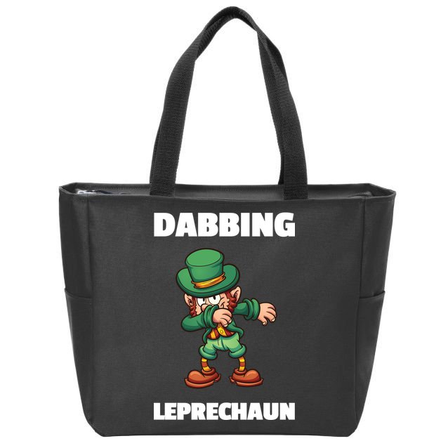 Dabbing Leprechaun Zip Tote Bag