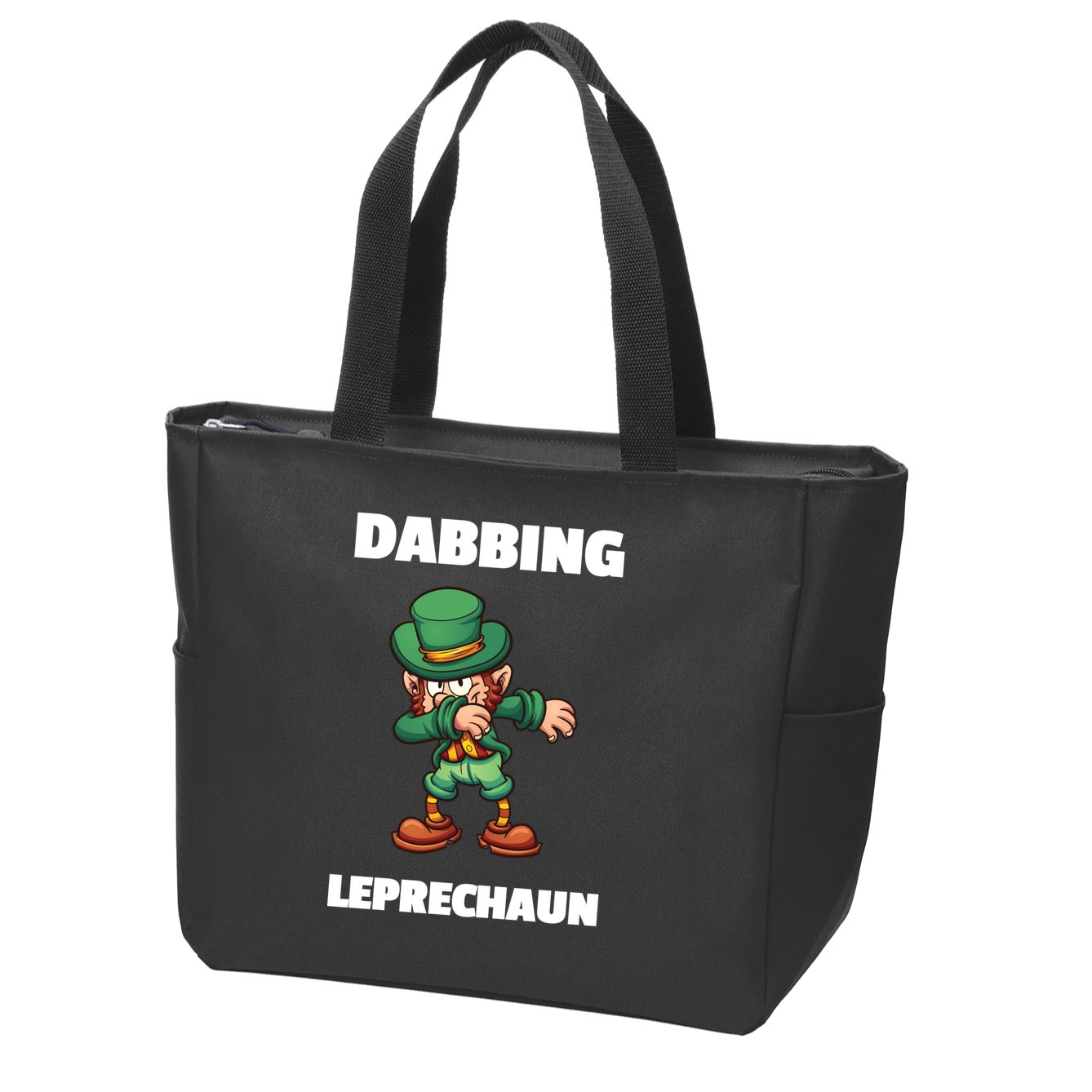 Dabbing Leprechaun Zip Tote Bag