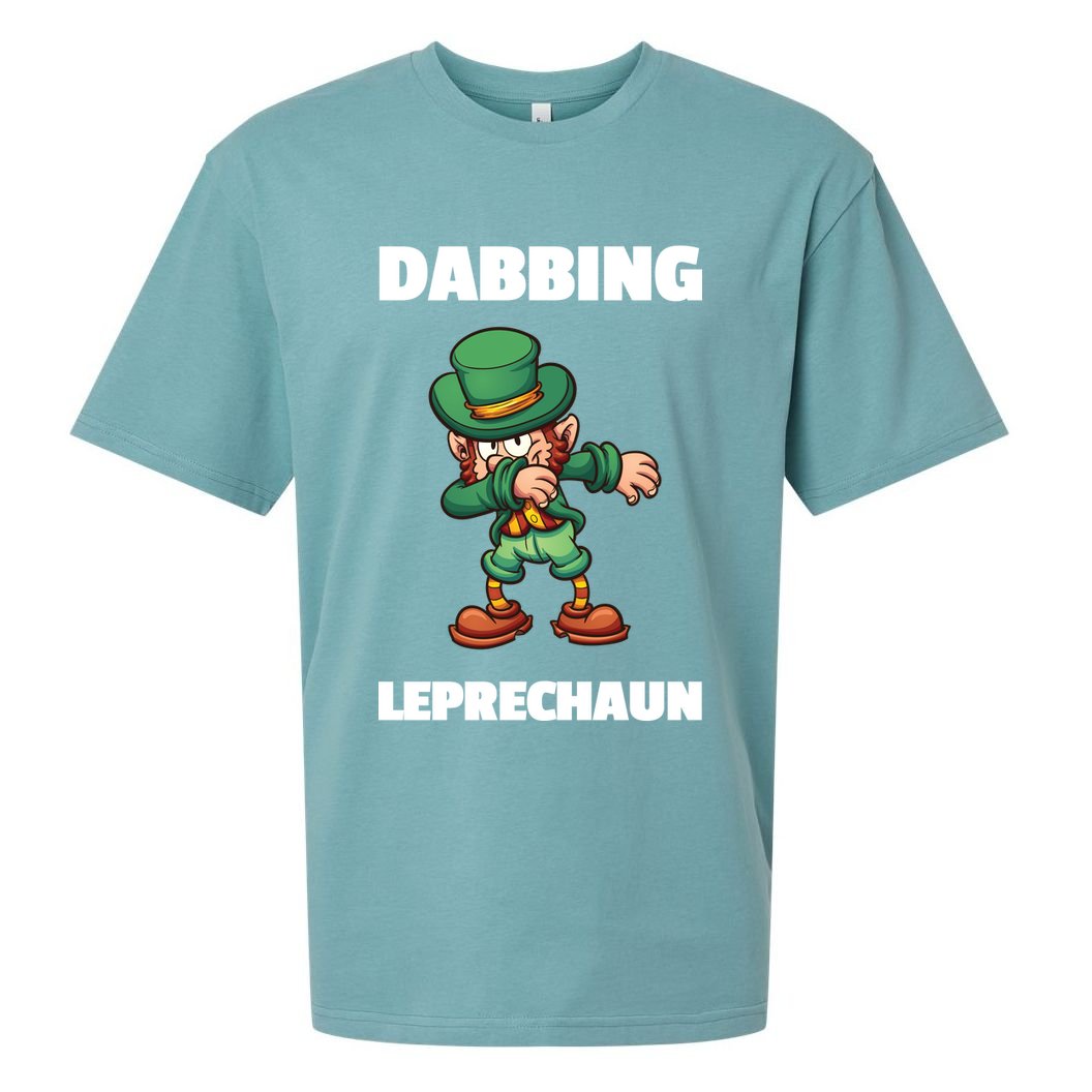 Dabbing Leprechaun Sueded Cloud Jersey T-Shirt