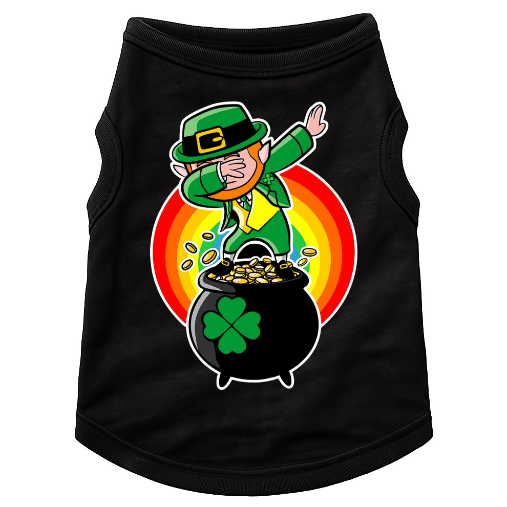 Dabbing Leprechaun Funny Irish Dab St. Patrick's Day Doggie Tank