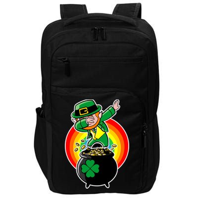Dabbing Leprechaun Funny Irish Dab St. Patrick's Day Impact Tech Backpack