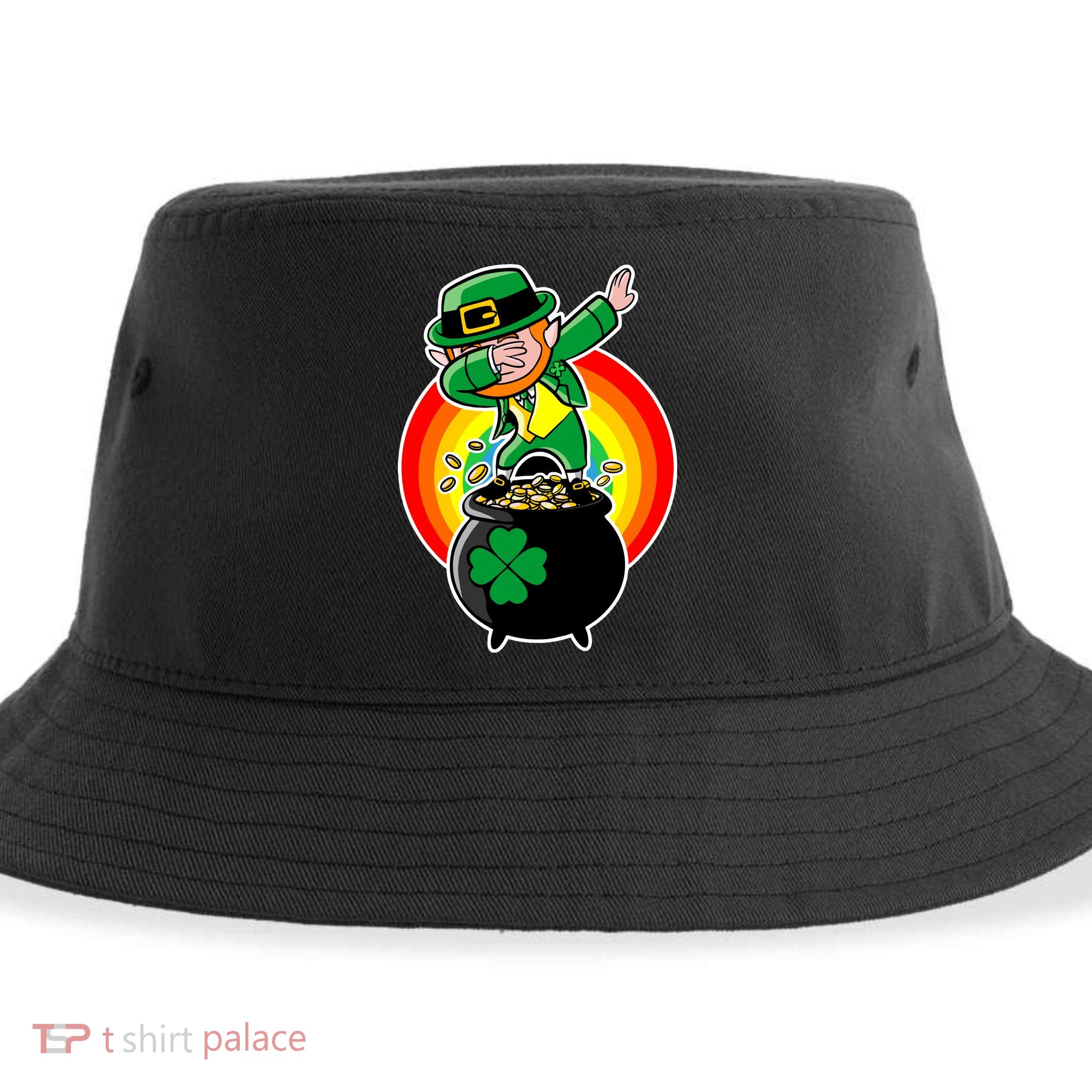 Dabbing Leprechaun Funny Irish Dab St. Patrick's Day Sustainable Bucket Hat