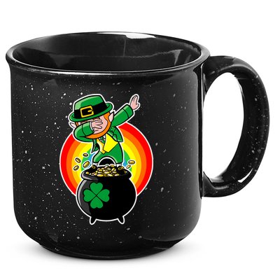 Dabbing Leprechaun Funny Irish Dab St. Patrick's Day 15oz Campfire Ceramic Mug