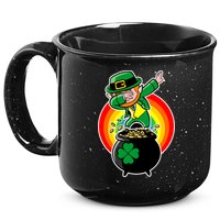 Dabbing Leprechaun Funny Irish Dab St. Patrick's Day 15oz Campfire Ceramic Mug