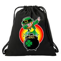 Dabbing Leprechaun Funny Irish Dab St. Patrick's Day Drawstring Bag
