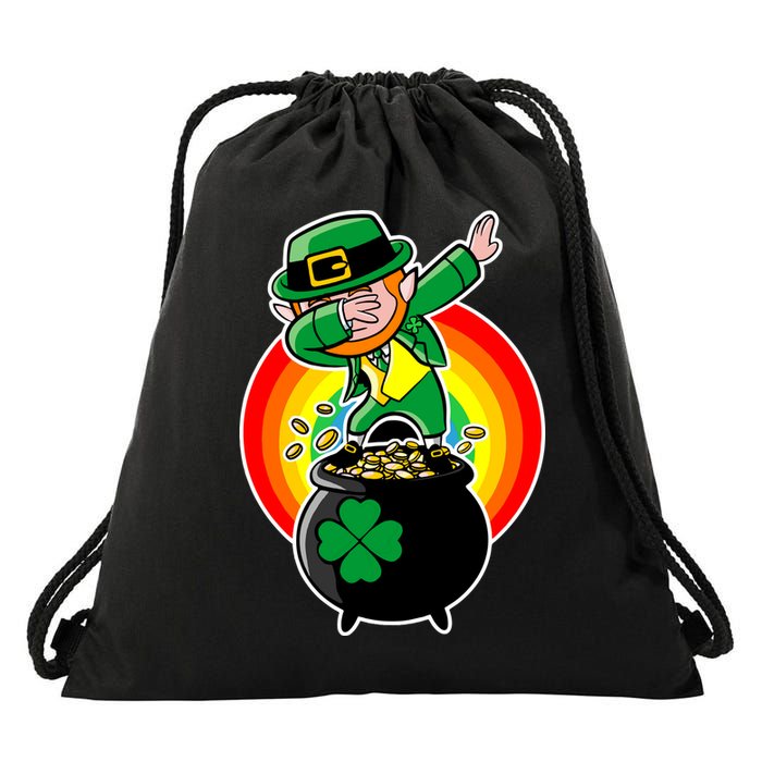 Dabbing Leprechaun Funny Irish Dab St. Patrick's Day Drawstring Bag