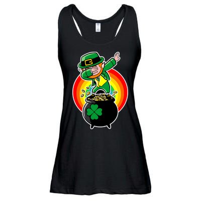 Dabbing Leprechaun Funny Irish Dab St. Patrick's Day Ladies Essential Flowy Tank