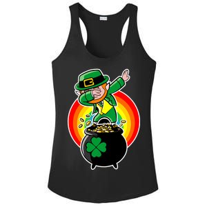 Dabbing Leprechaun Funny Irish Dab St. Patrick's Day Ladies PosiCharge Competitor Racerback Tank