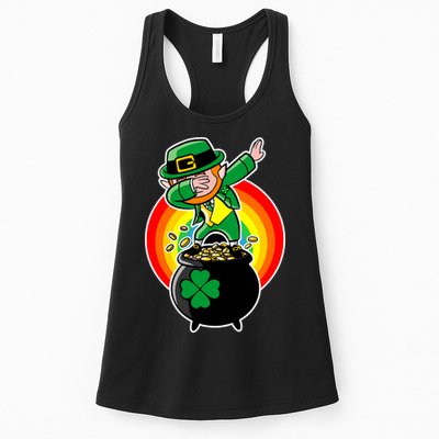 Dabbing Leprechaun Funny Irish Dab St. Patrick's Day Womens Tank Top