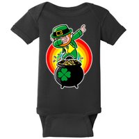 Dabbing Leprechaun Funny Irish Dab St. Patrick's Day Baby Bodysuit