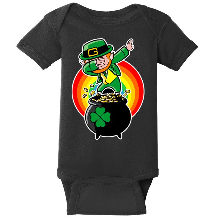 Dabbing Leprechaun Funny Irish Dab St. Patrick's Day Baby Bodysuit