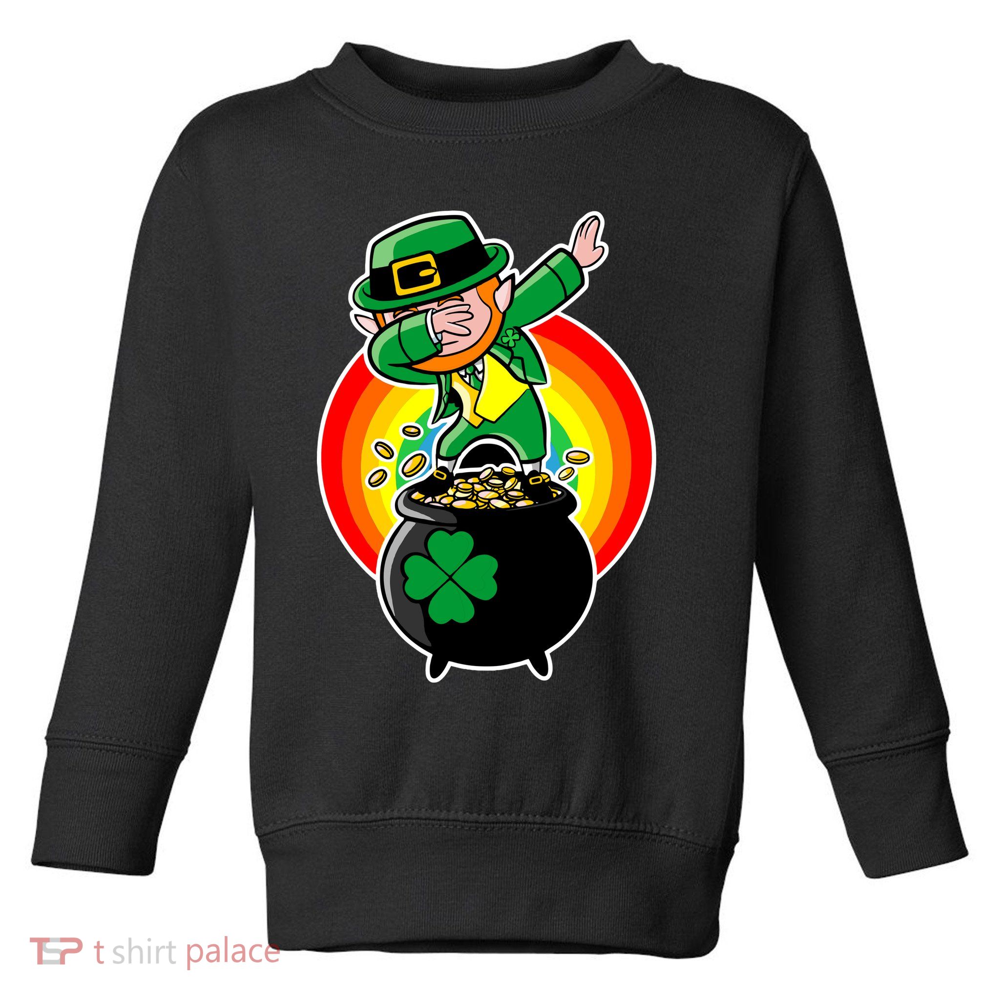 Dabbing Leprechaun Funny Irish Dab St. Patrick's Day Toddler Sweatshirt
