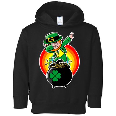 Dabbing Leprechaun Funny Irish Dab St. Patrick's Day Toddler Hoodie