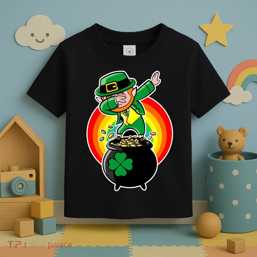 Dabbing Leprechaun Funny Irish Dab St. Patrick's Day Toddler T-Shirt