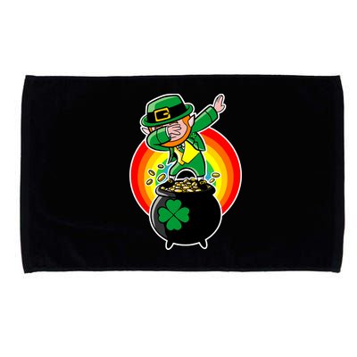 Dabbing Leprechaun Funny Irish Dab St. Patrick's Day Microfiber Hand Towel