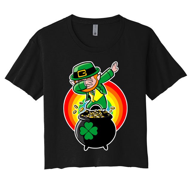 Dabbing Leprechaun Funny Irish Dab St. Patrick's Day Crop Top