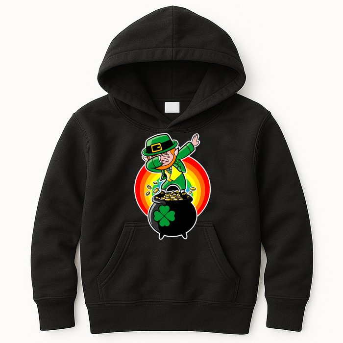 Dabbing Leprechaun Funny Irish Dab St. Patrick's Day Kids Hoodie