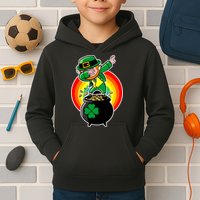 Dabbing Leprechaun Funny Irish Dab St. Patrick's Day Kids Hoodie