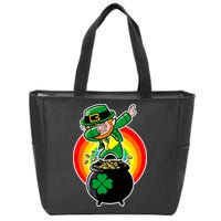 Dabbing Leprechaun Funny Irish Dab St. Patrick's Day Zip Tote Bag
