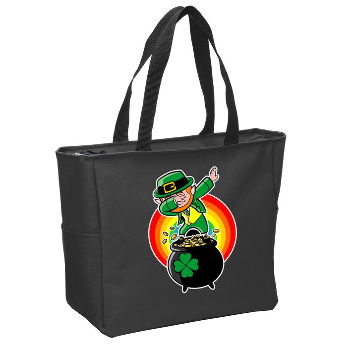 Dabbing Leprechaun Funny Irish Dab St. Patrick's Day Zip Tote Bag